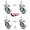 Service Caster 4 Inch Semi Steel Wheel Swivel 10mm Threaded Stem Caster Brake SCC, 2PK SCC-TS20S414-SSS-M1015-2-TLB-2 - alternate 4